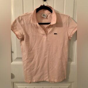 Lacoste, Ladies, Baby Pale Pink, Polo Shirt, Size 42, EUC!